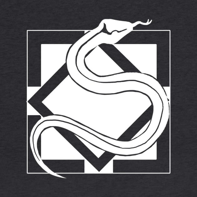 Serpent - Original Logo Banner Sigil - Light Design for Dark Backgrounds by Indi Martin